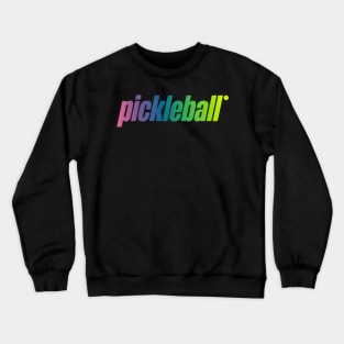 Pickleball Retro Rainbow Fade Crewneck Sweatshirt